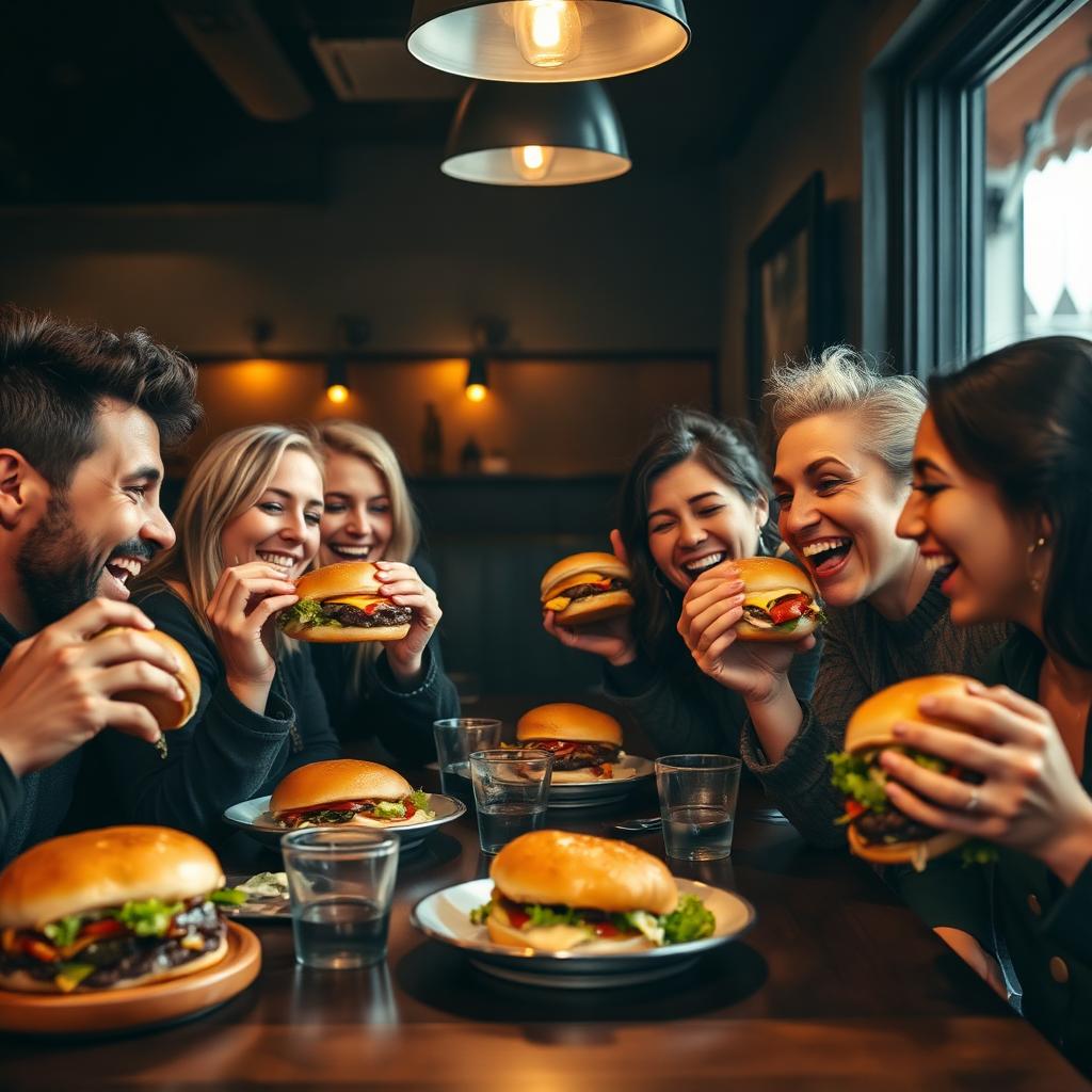 Friends dining